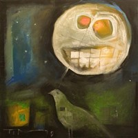 Nightbird Harvestmoon Fine Art Print