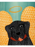 Angel Dog Black Fine Art Print
