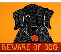 Beware of Dog Black Fine Art Print