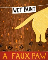 A Faux Paw Yellow Fine Art Print