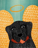 Angel Dog Black Fine Art Print