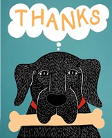 Dogs Live Hand to Mouth Black Fine Art Print