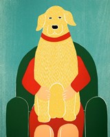 Lap Dog Yellow Fine Art Print