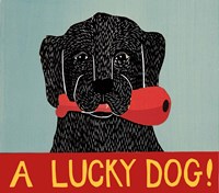 Lucky  Dog Black Fine Art Print