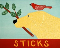 Sticks Yellow Fine Art Print