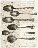 Cutlery Spoons In Sepia Fine Art Print