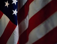 Close-up of an American Flag (detail) Fine Art Print