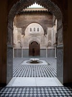 Al-Attarine Madrasa built by Abu al-Hasan Ali ibn Othman, Fes, Morocco Fine Art Print