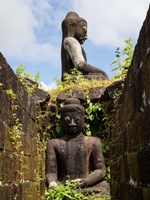 Buddha statues at Koe Thaung Temple, Myanmar Fine Art Print