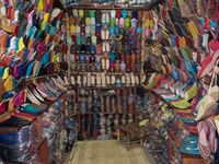 Shoe store, Essaouira, Morocco Fine Art Print