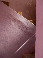 Pink Painted Stairway near Ouarzazate, Morocco Fine Art Print