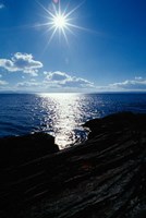 Sunstar Over Yellowstone Lake Fine Art Print