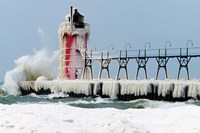 South Pier Lighthouse, South Haven, Michigan Fine Art Print