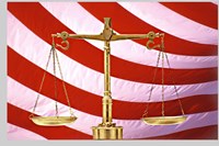 Scales of Justice American Flag Fine Art Print