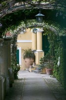 Lanterns in a Garden, Capri, Naples, Italy Fine Art Print