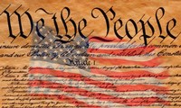 Constitution and U.S. Flag Fine Art Print