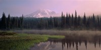 Mist over Mount Rainier National Park, Washington Fine Art Print