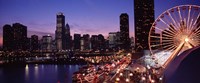 Ferris wheel at Dusk, Navy Pier, Chicago Fine Art Print