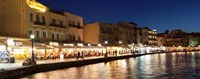 Promenade at Venetian Port, Chania, Crete, Greece Fine Art Print