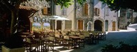 Cafe in a Village, Claviers, France Fine Art Print