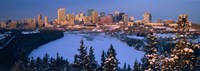 Skyline and the North Saskatchewan Rive, Edmonton, Alberta, Canada Fine Art Print