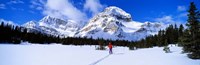 Skier Ptarmigan Peak Wall of Jericho, Skoki Valley, Canada Fine Art Print