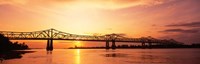 Bridge At Sunset, Mississippi Fine Art Print