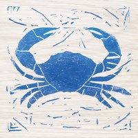 Sea Creature Crab Blue Framed Print