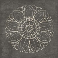 Rosette VII Gray Fine Art Print
