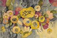 Yellow Floral Duo III Fine Art Print
