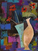 Abstract Expressionist Flowers I Fine Art Print