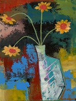 Abstract Expressionist Flowers III Fine Art Print