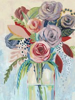 Roseate Posy I Fine Art Print
