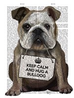 Hug a Bulldog Framed Print