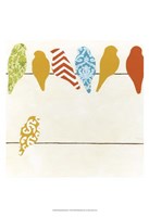 Patterned Perch II Framed Print