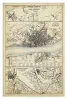 Map of the Coast of England IV Framed Print