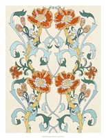 Nouveau Floral Pattern I Framed Print