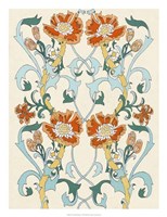 Nouveau Floral Pattern I Fine Art Print
