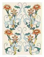 Nouveau Floral Pattern II Fine Art Print
