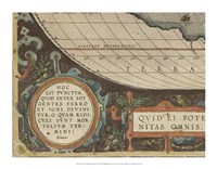 Antique World Map Grid VII Fine Art Print