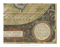 Antique World Map Grid IX Fine Art Print