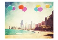 Chicago Balloons Over the City Fine Art Print