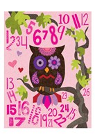 Owl Set Numlet Pinks 2 Fine Art Print