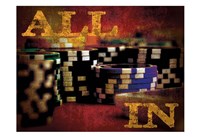 All In Casino Grunge 4 Fine Art Print