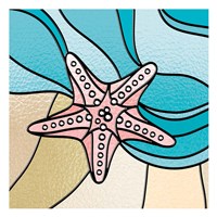 Starfish Stained Glass Framed Print