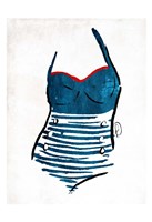 Vintage Swimsuit One Fine Art Print