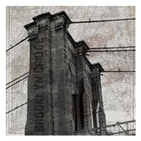 Vintage Brooklyn Bridge Framed Print