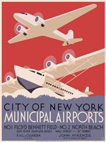 New York City municipal airports, 1937 Fine Art Print