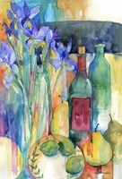 Table Scape With Irises Fine Art Print