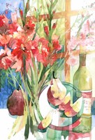 Pears & Gladiolas Fine Art Print